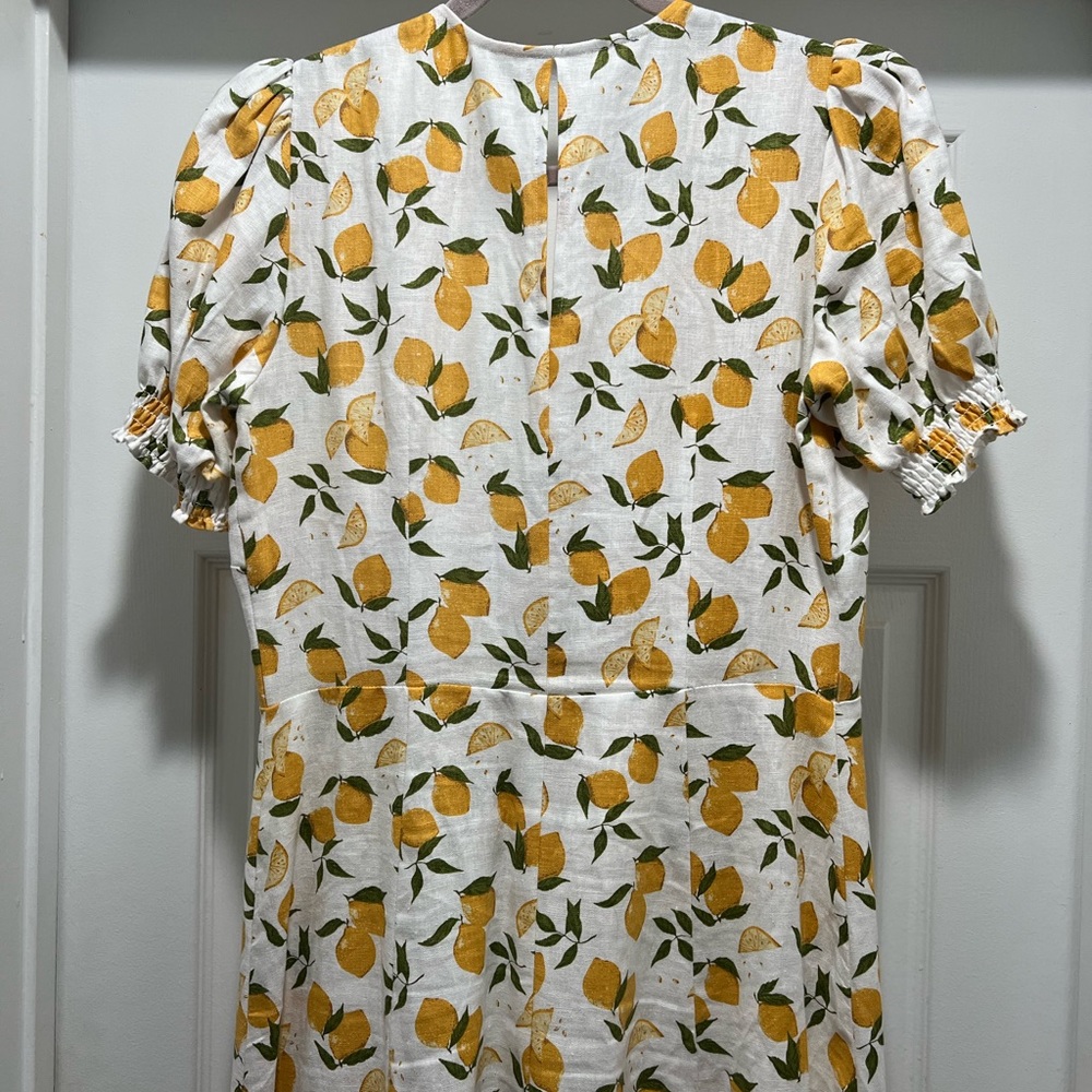 Lemon Reformation Wrap Dress